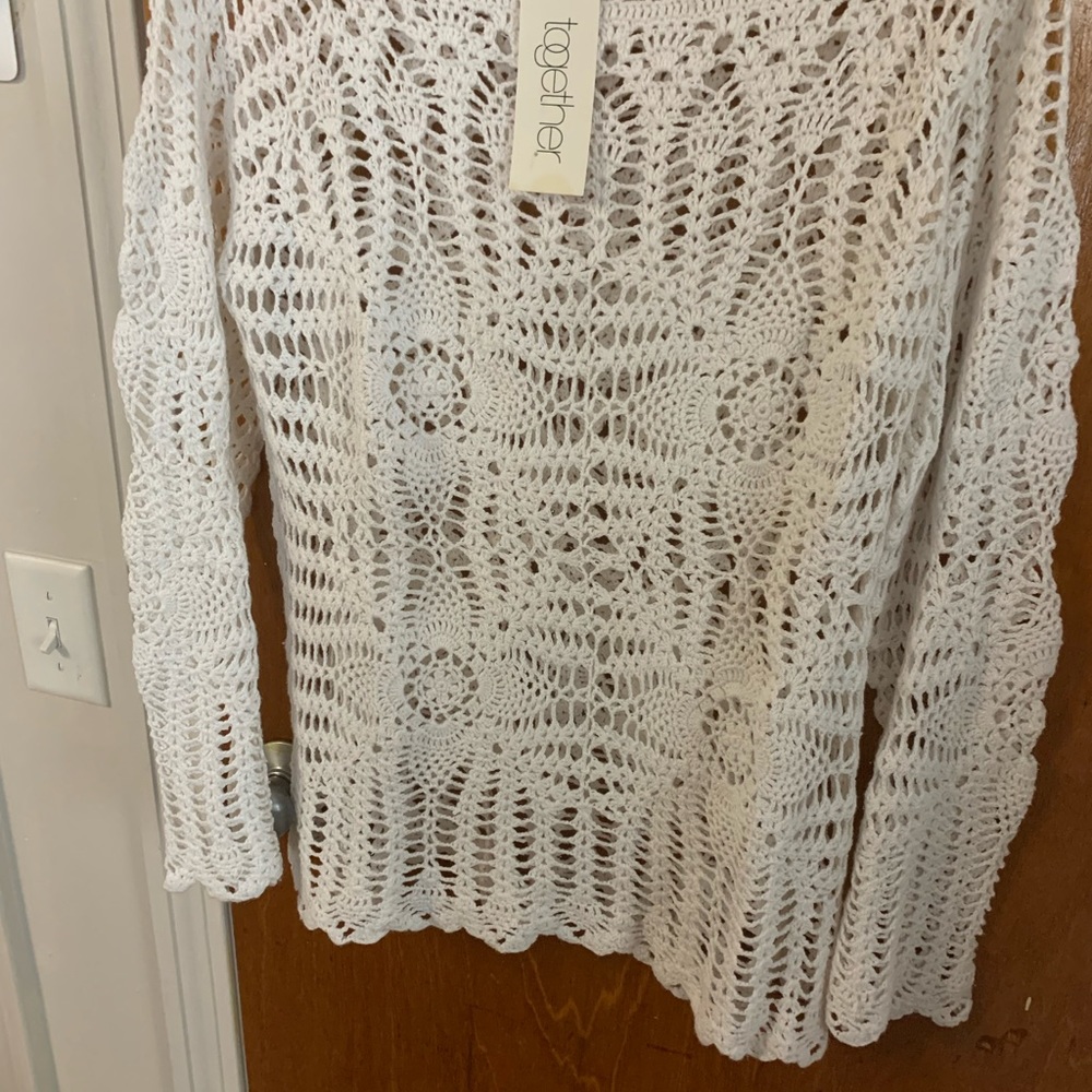Together Crochet What Tunic Top L NWT